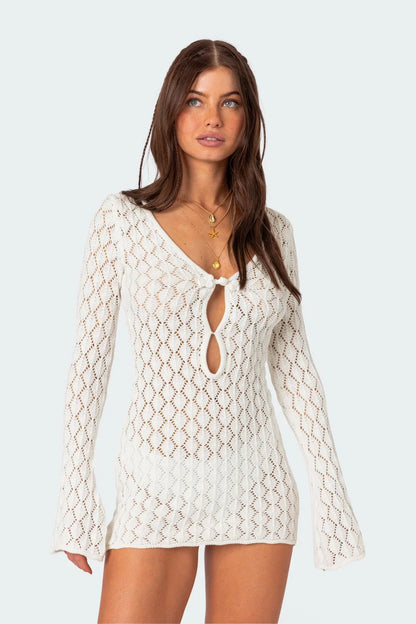 Maré Crochet Mini Dress