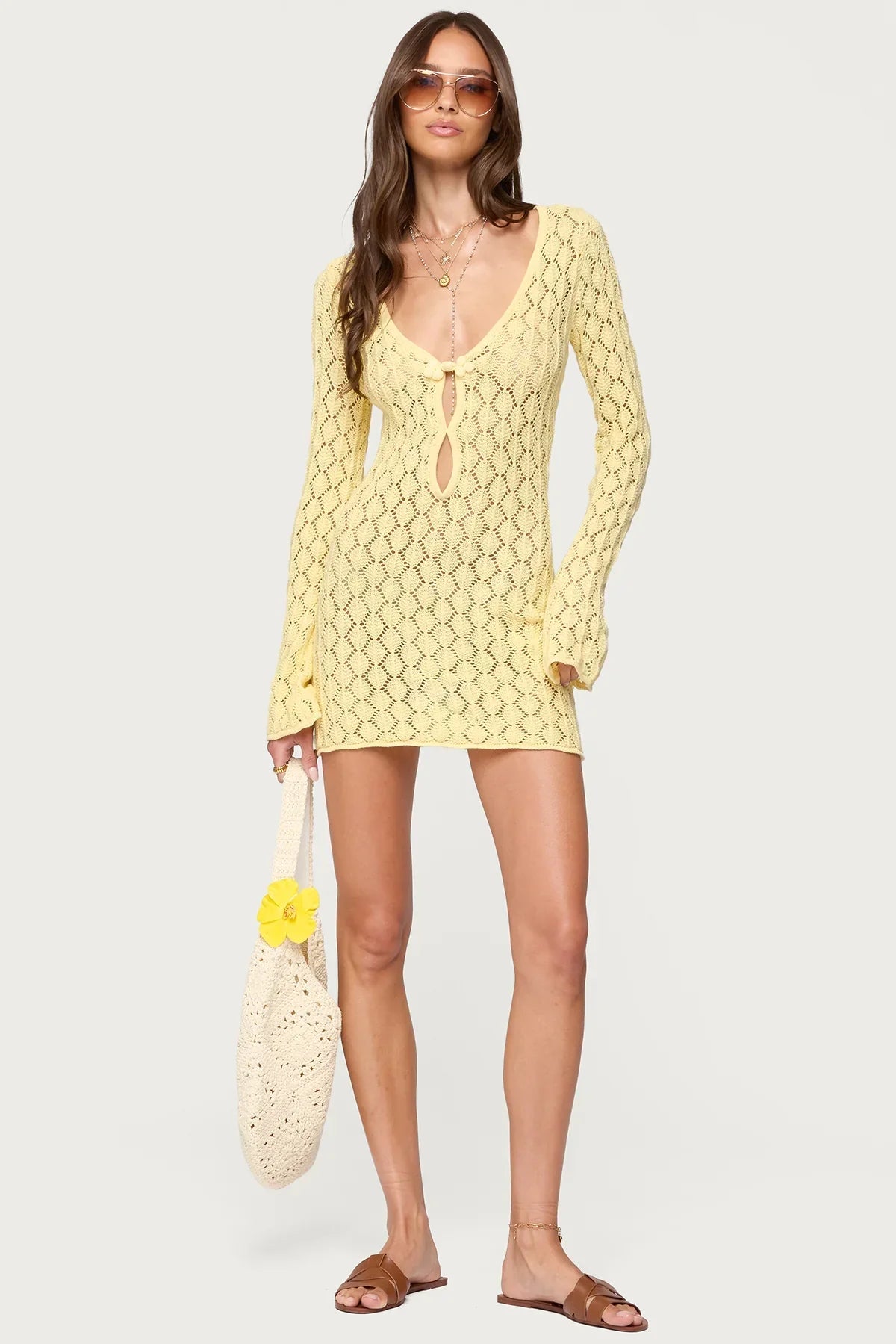 Maré Crochet Mini Dress