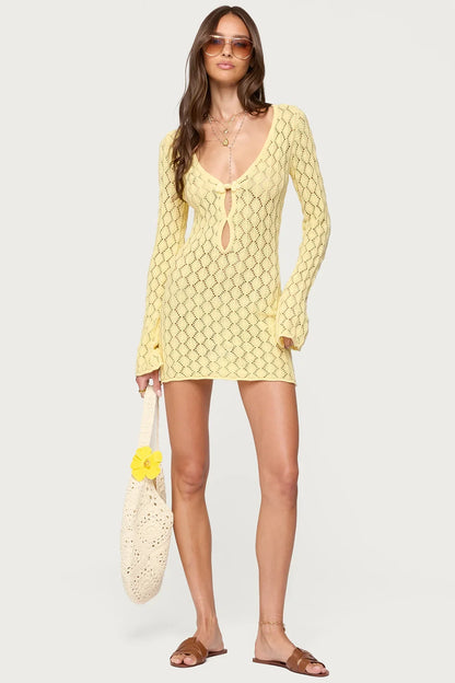 Maré Crochet Mini Dress