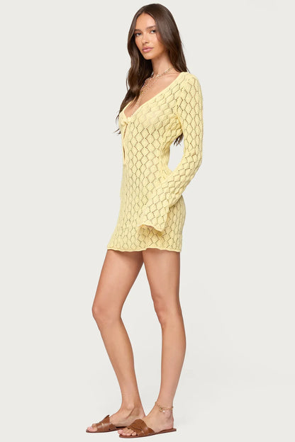 Maré Crochet Mini Dress