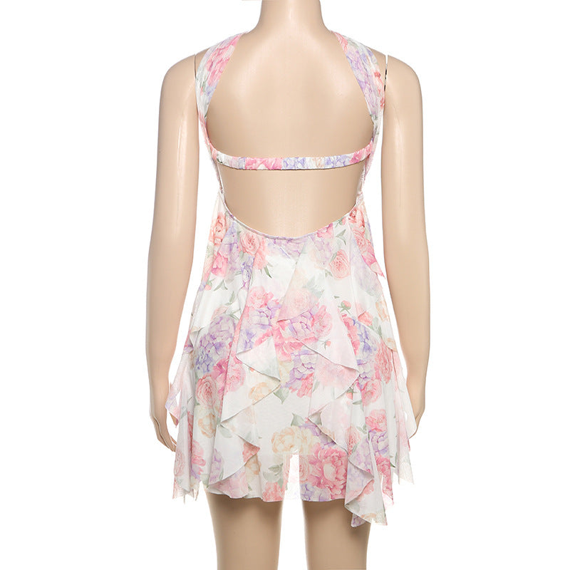 Charlotte Floral Halter Dress