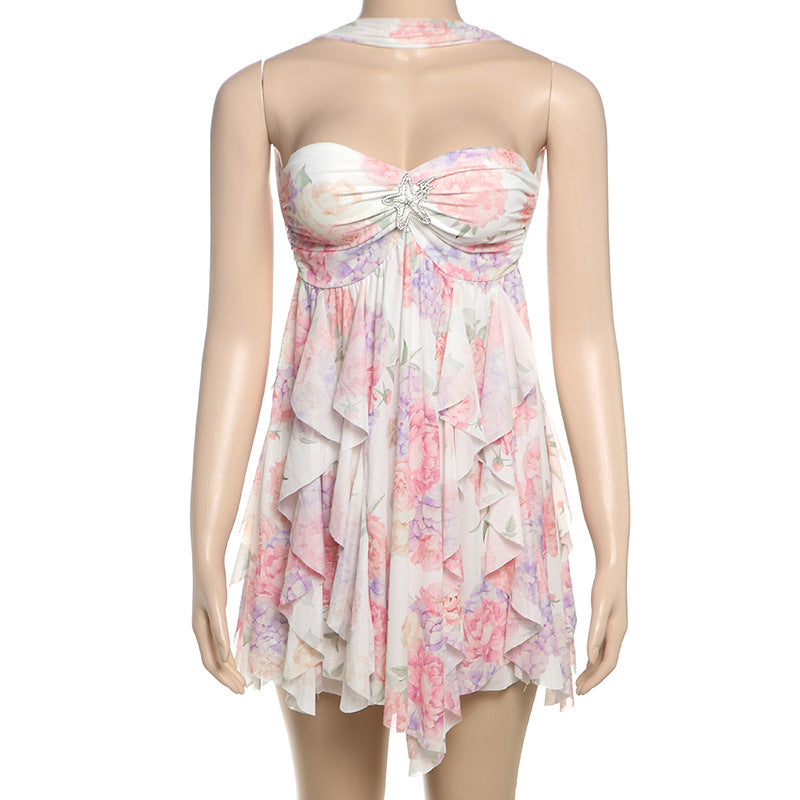 Charlotte Floral Halter Dress