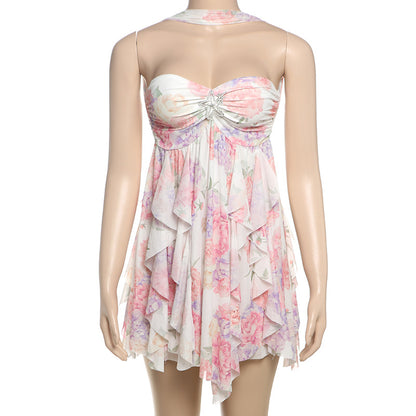 Charlotte Floral Halter Dress