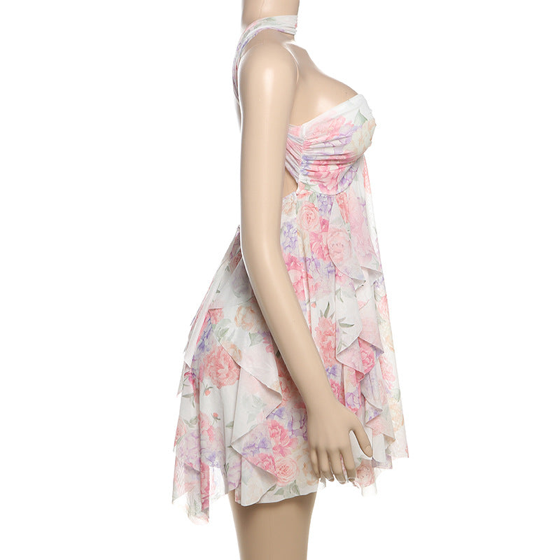 Charlotte Floral Halter Dress